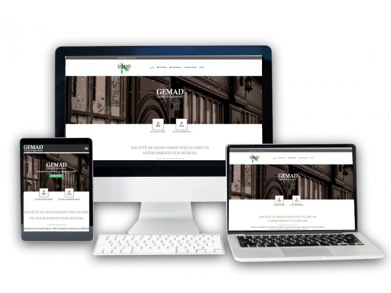 Site internet Menuiserie Gemad
