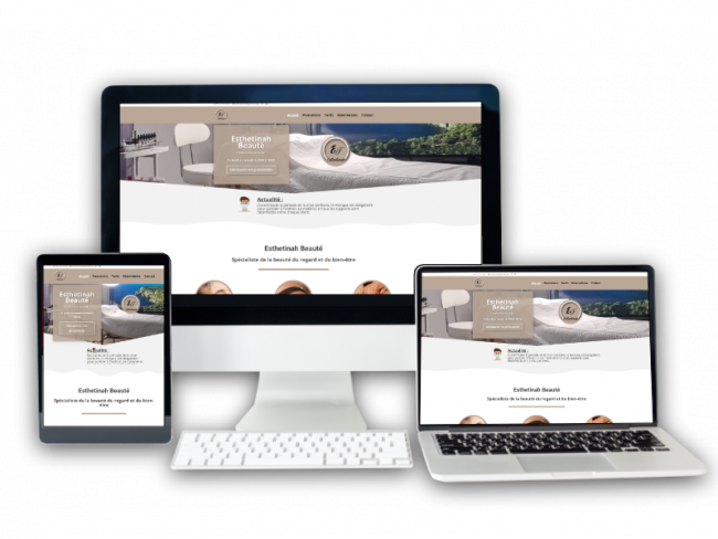 Site internet Esthetinah Institut de beauté
