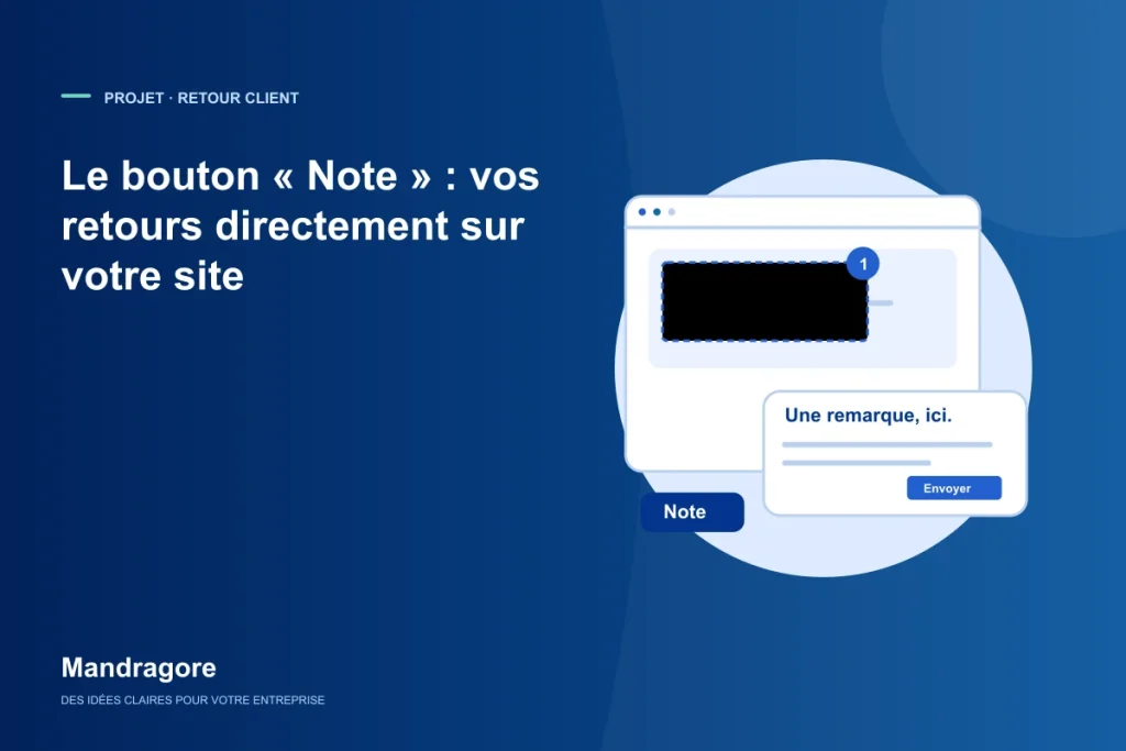 Page web annotée et bulle de commentaire localisée sur un élément.