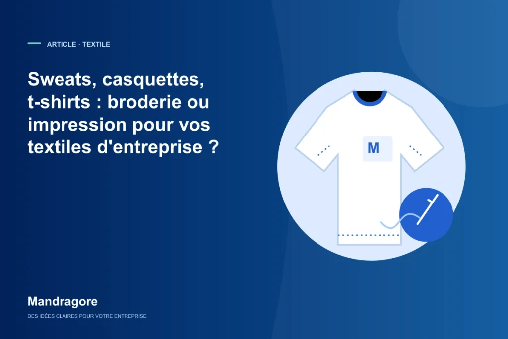 T-shirt marqué avec détail de broderie, aiguille et fil.